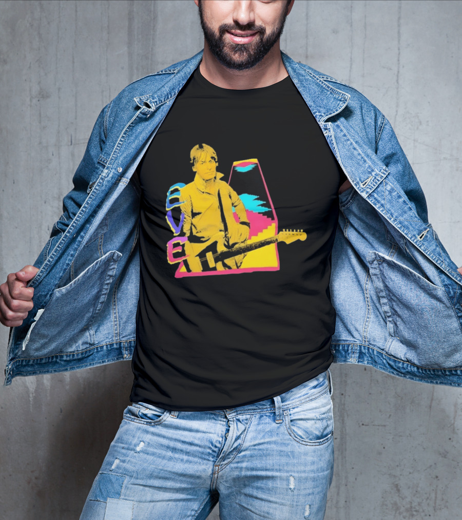 Steve Perry 80s Rock Vibes Retro Guitar T-Shirt