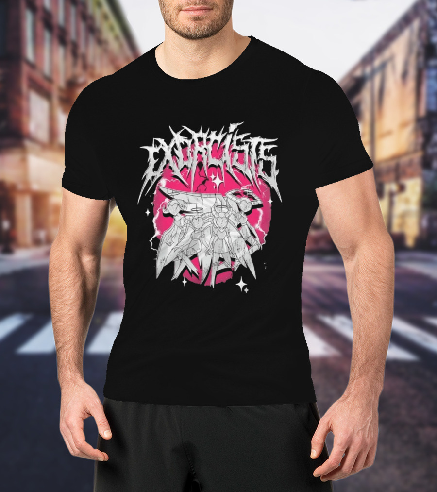 Exorcist Hazbin Hotel Metal Style Adam Lute T-Shirt