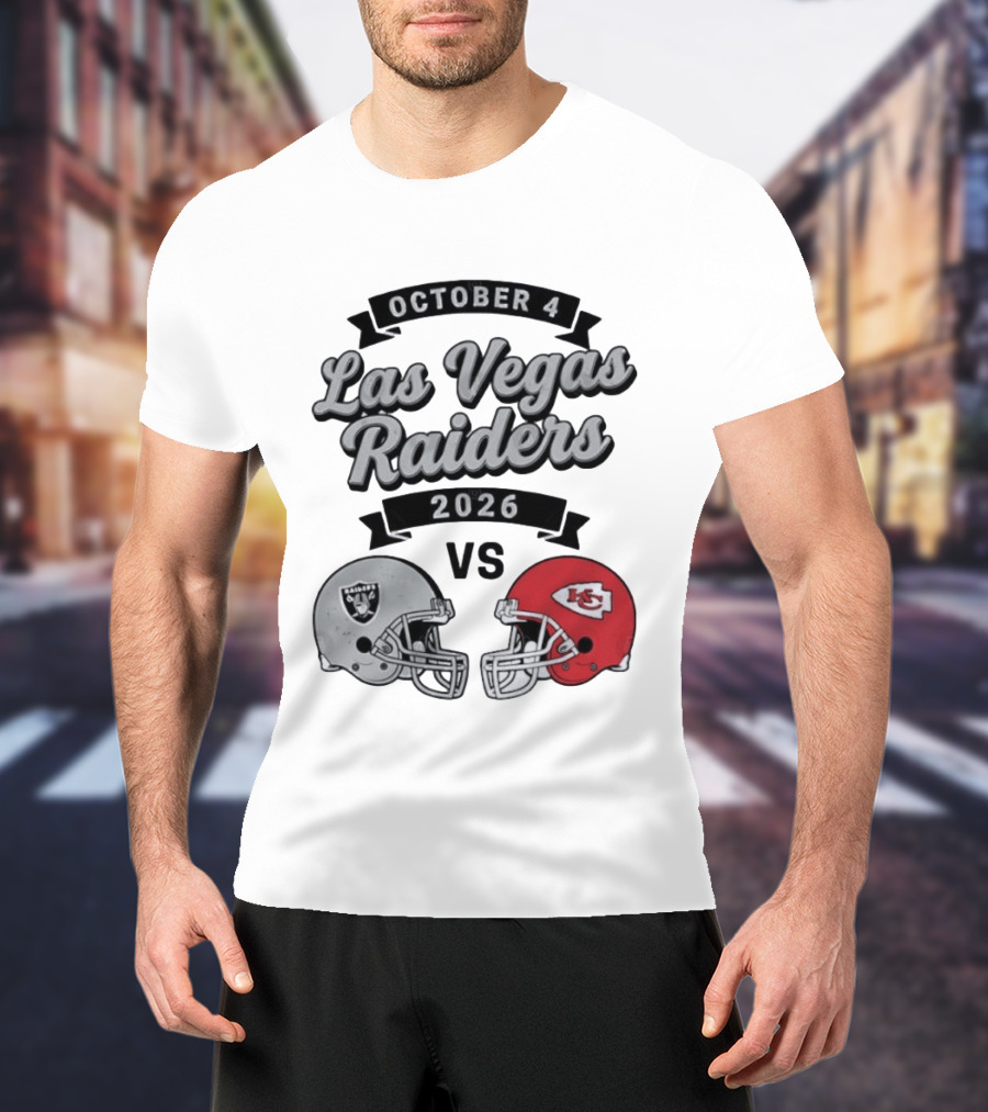 October 4 Las Vegas Raiders 2026 Vs Kansas City Chiefs T-Shirt