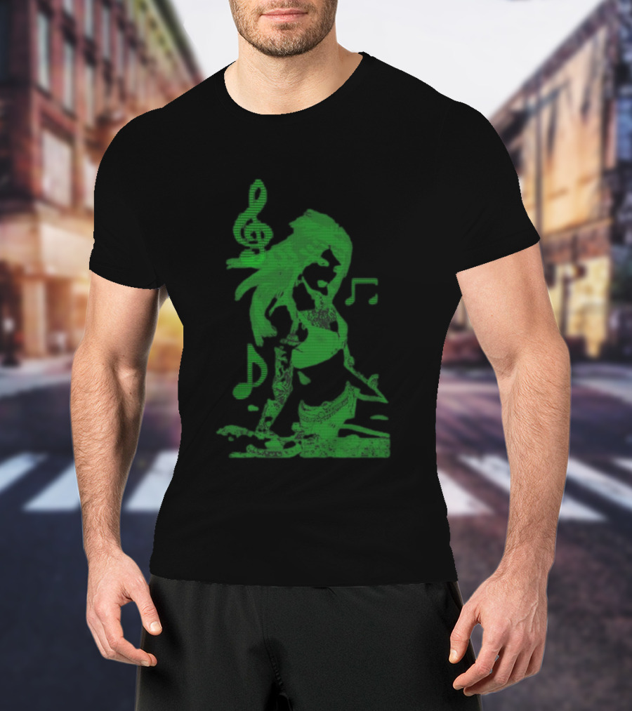 6Arelyhuman Store Digital Dancer Binary Musical Vibe T-Shirt