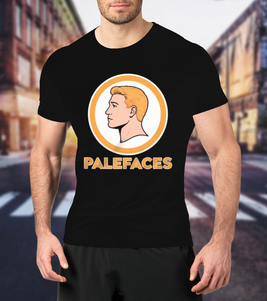 Caucasians Palefaces Orange Circle T-Shirt