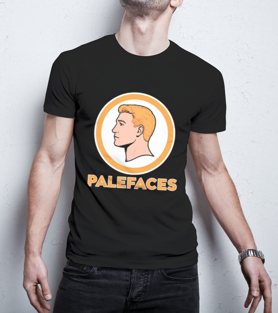 Caucasians Palefaces Orange Circle T-Shirt