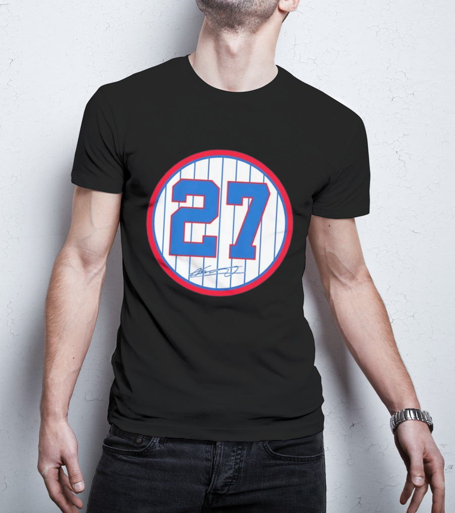 Vladimir Guerrero Number 27 Montreal Expos Team Signed Jersey Patch T-Shirt