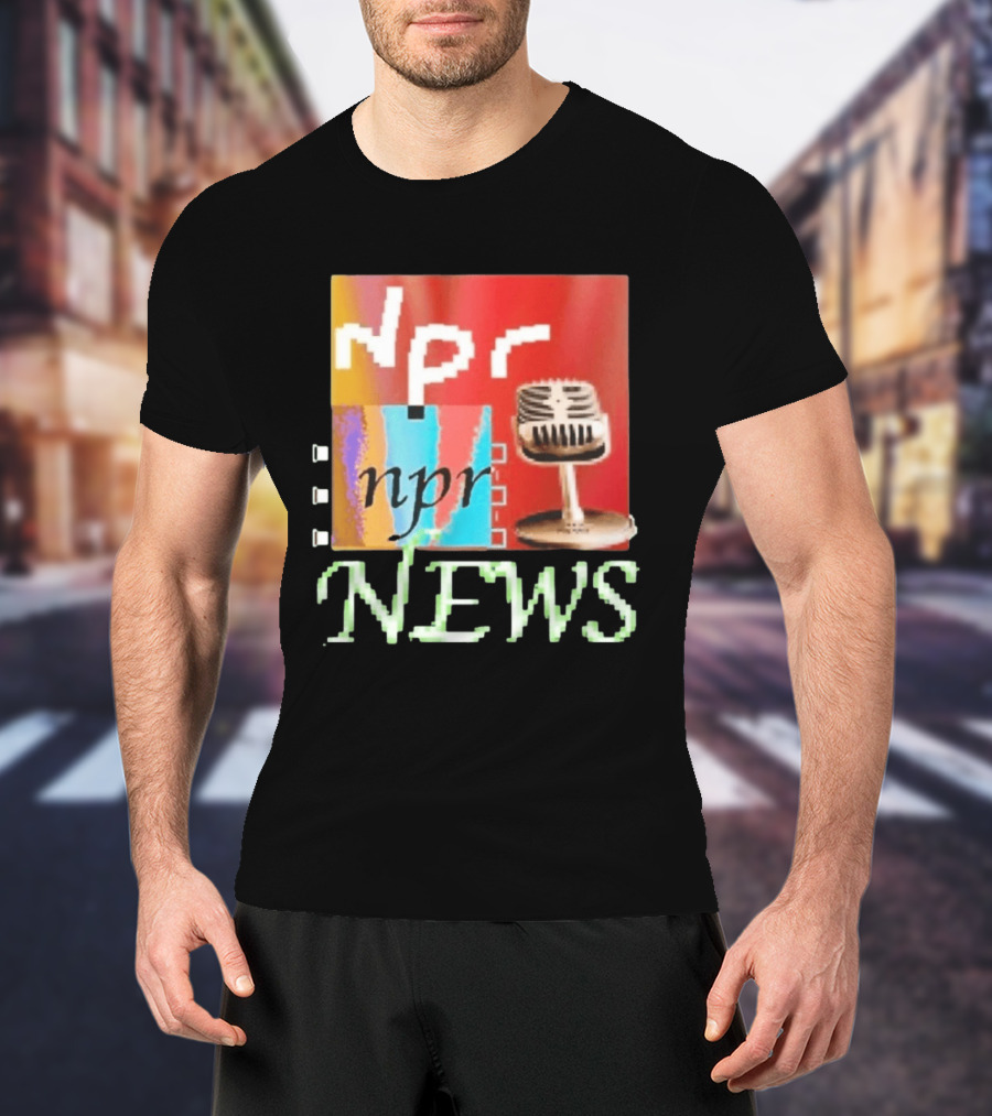 NPR News Public Radio Microphone Icon Podcast T-Shirt