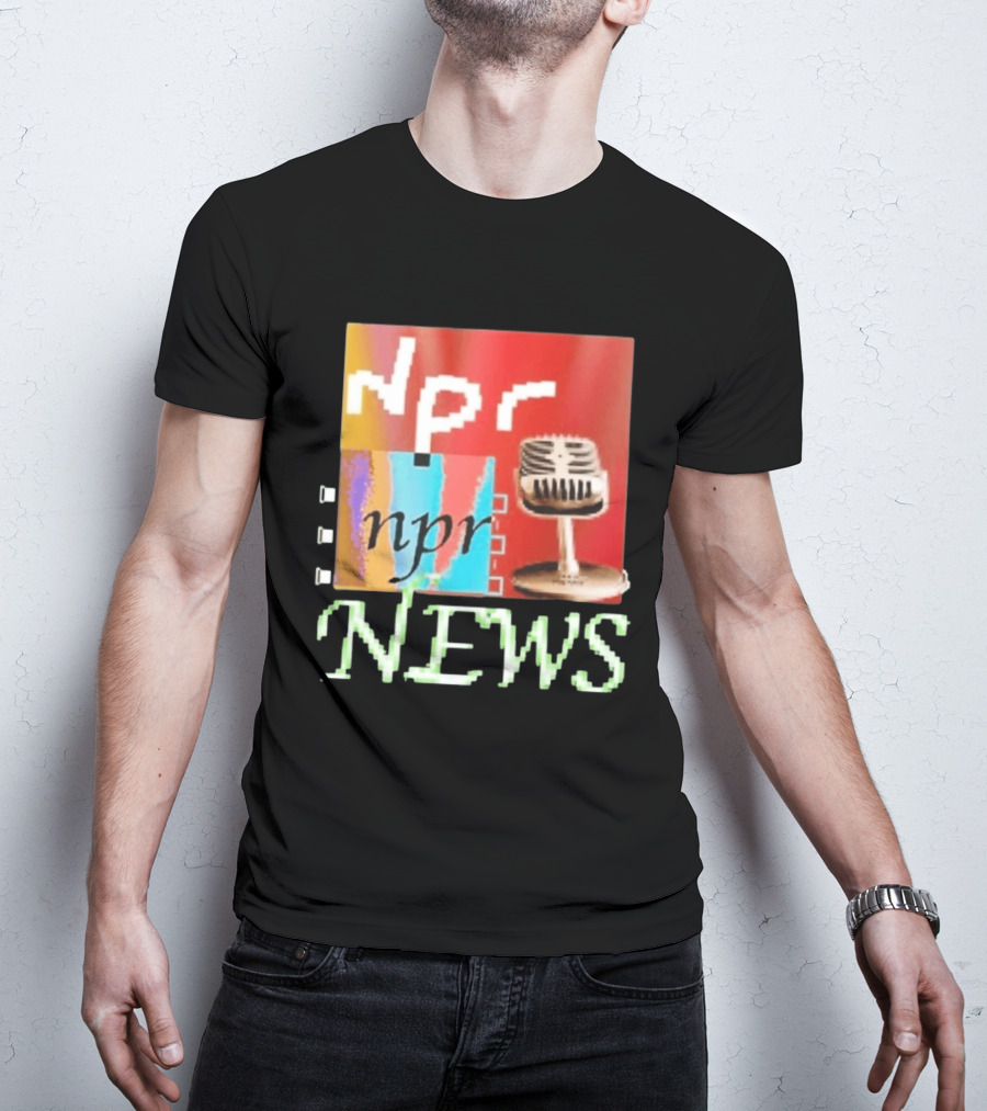 NPR News Public Radio Microphone Icon Podcast T-Shirt