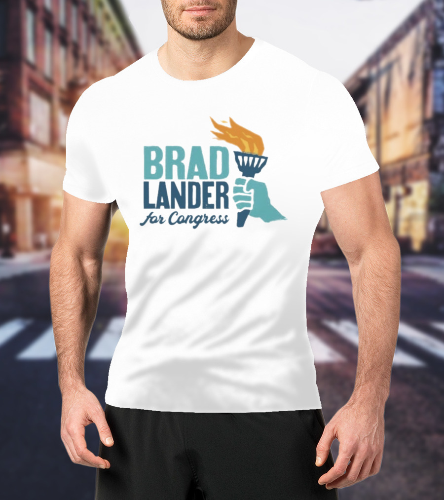 Brad Lander For Congress Torch T-Shirt