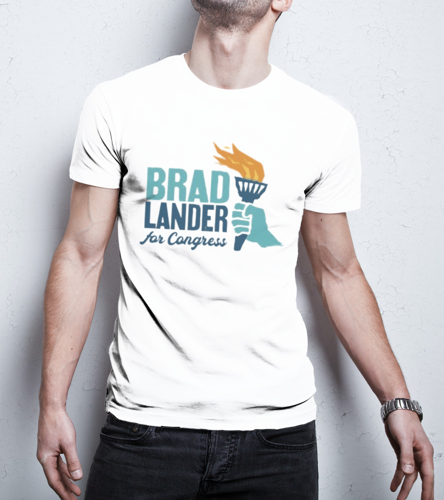 Brad Lander For Congress Torch T-Shirt