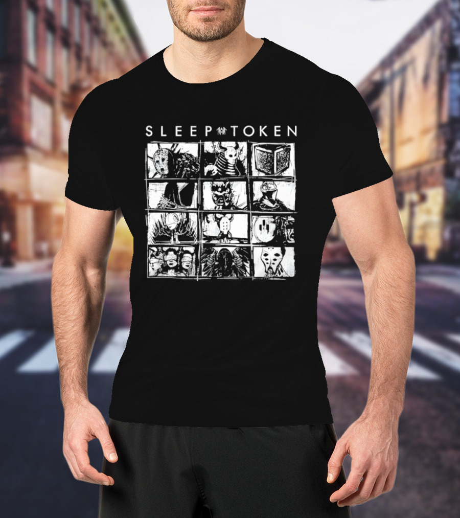 Sleep Token Band Grid Metal Music T-Shirt