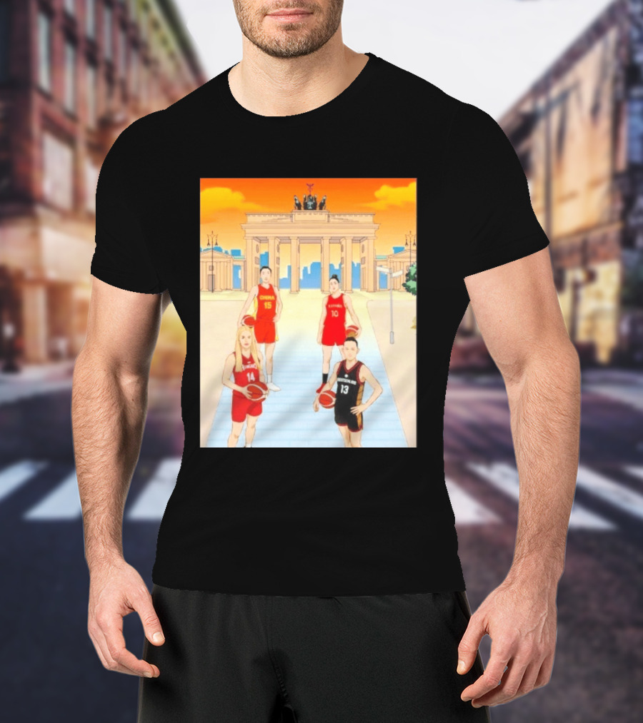 China 15 Espana 10 Hungary 14 Deutschland 13 Basketball Players Berlin T-Shirt