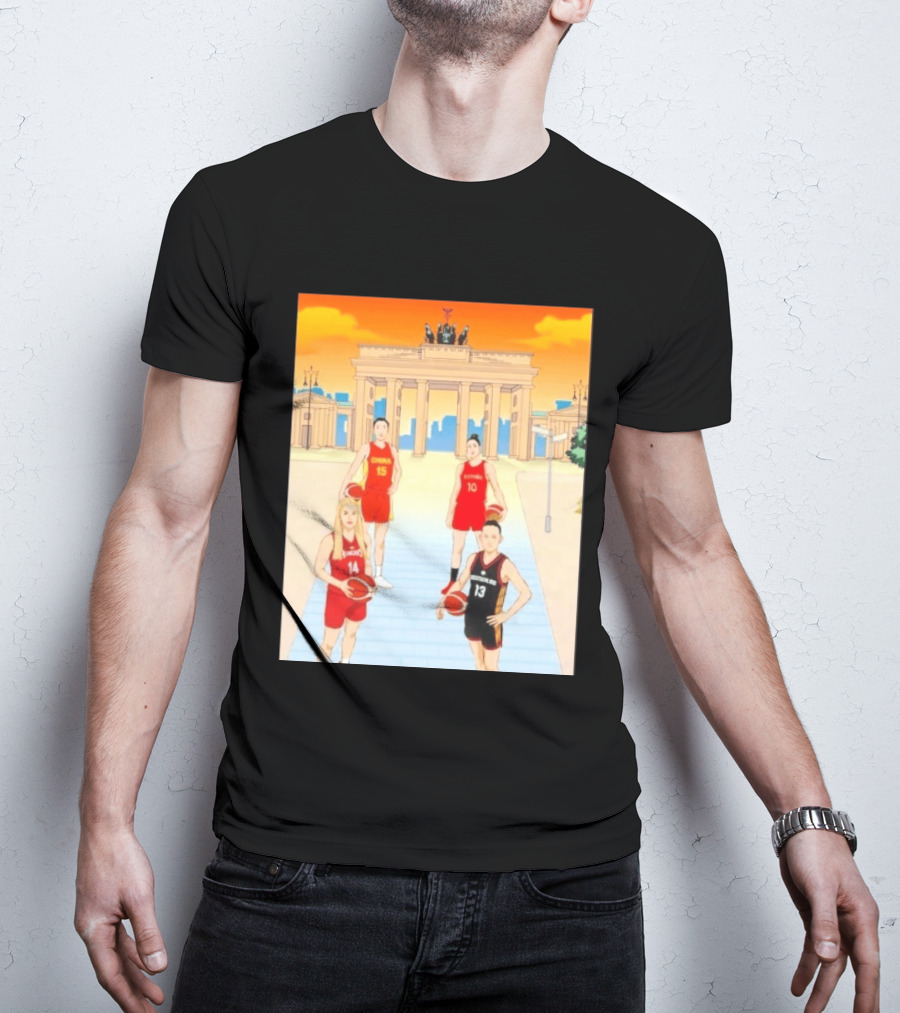 China 15 Espana 10 Hungary 14 Deutschland 13 Basketball Players Berlin T-Shirt
