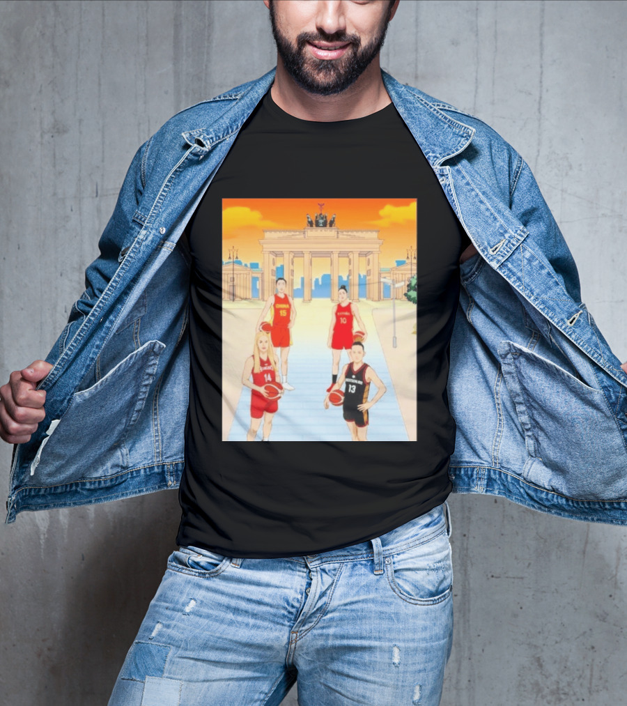 China 15 Espana 10 Hungary 14 Deutschland 13 Basketball Players Berlin T-Shirt