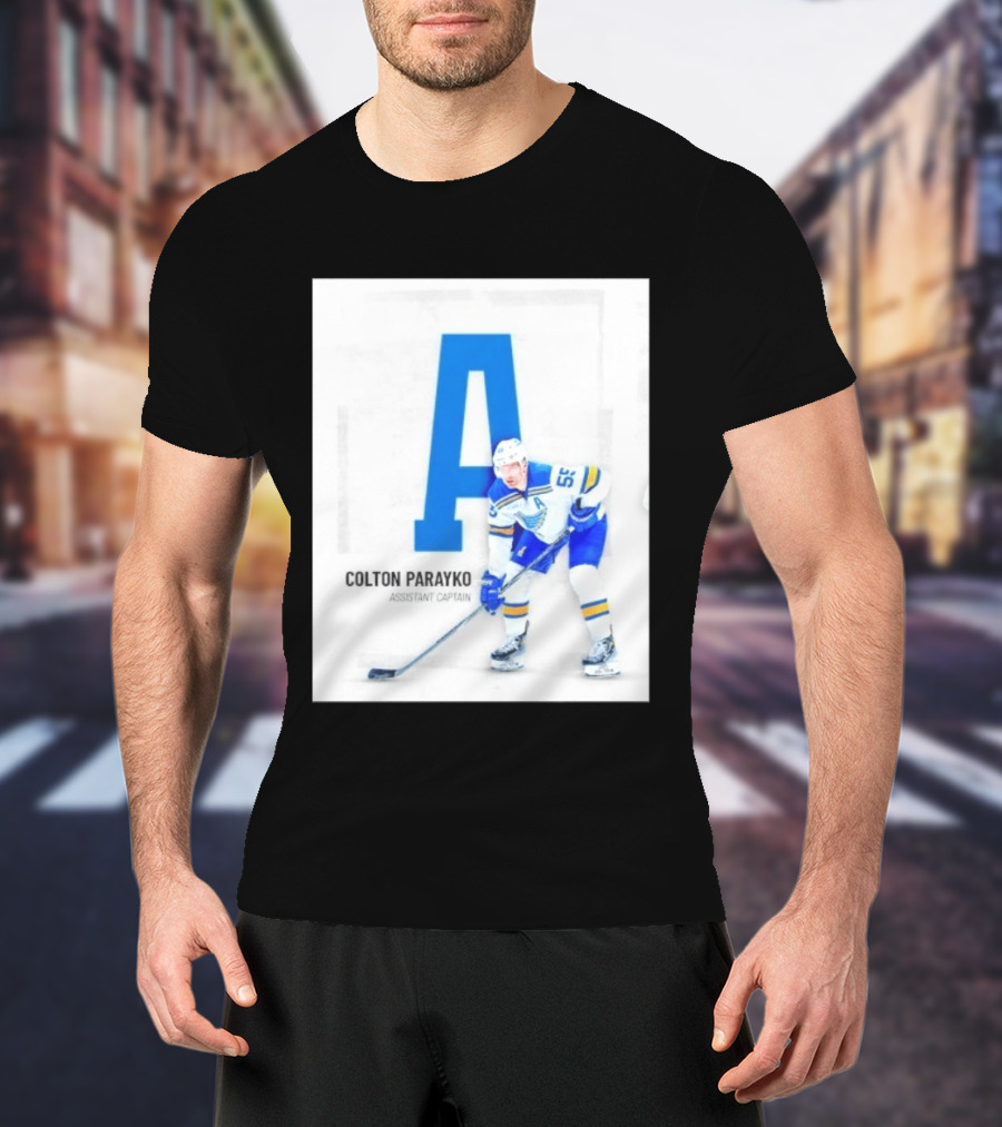 Colton Parayko St Louis Blues Assistant Captain No 55 Hockey Player T-Shirt