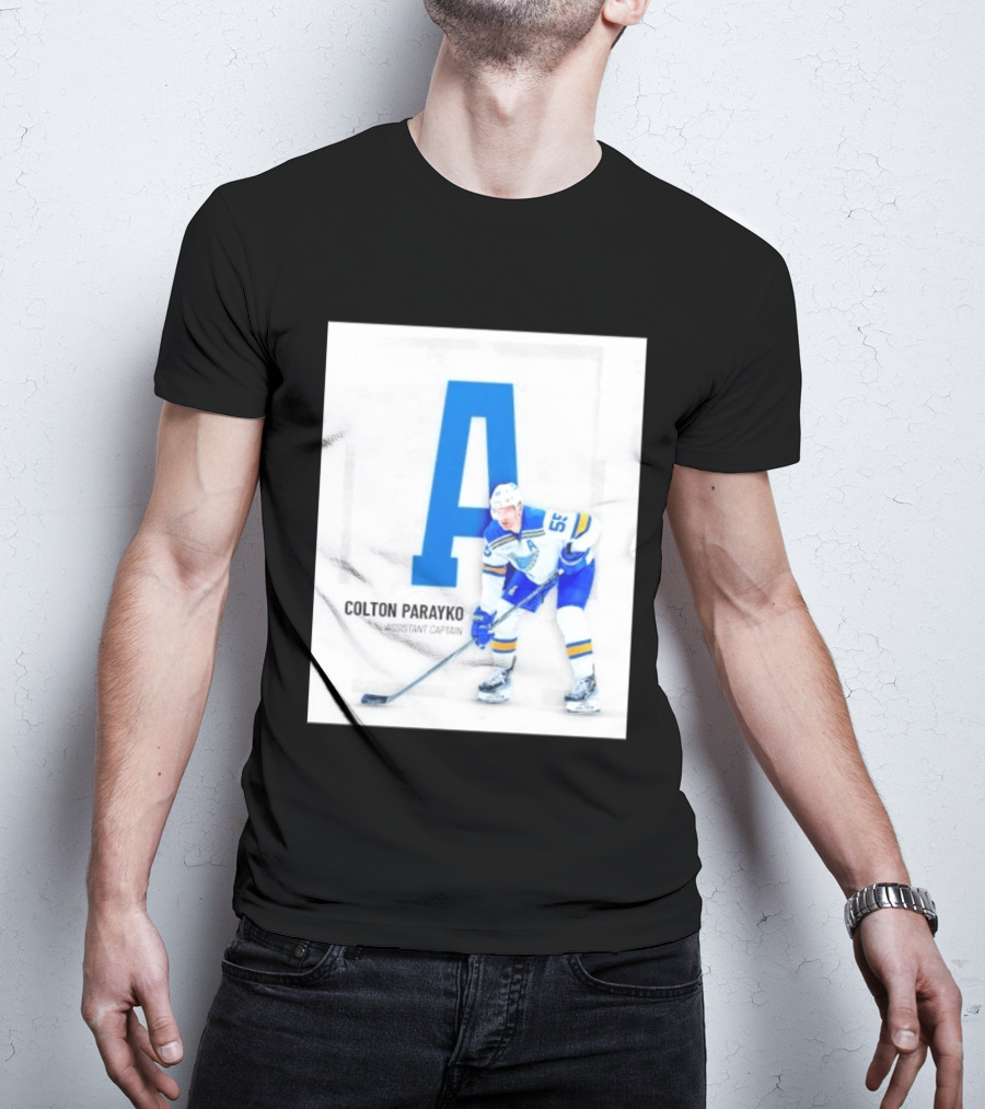 Colton Parayko St Louis Blues Assistant Captain No 55 Hockey Player T-Shirt