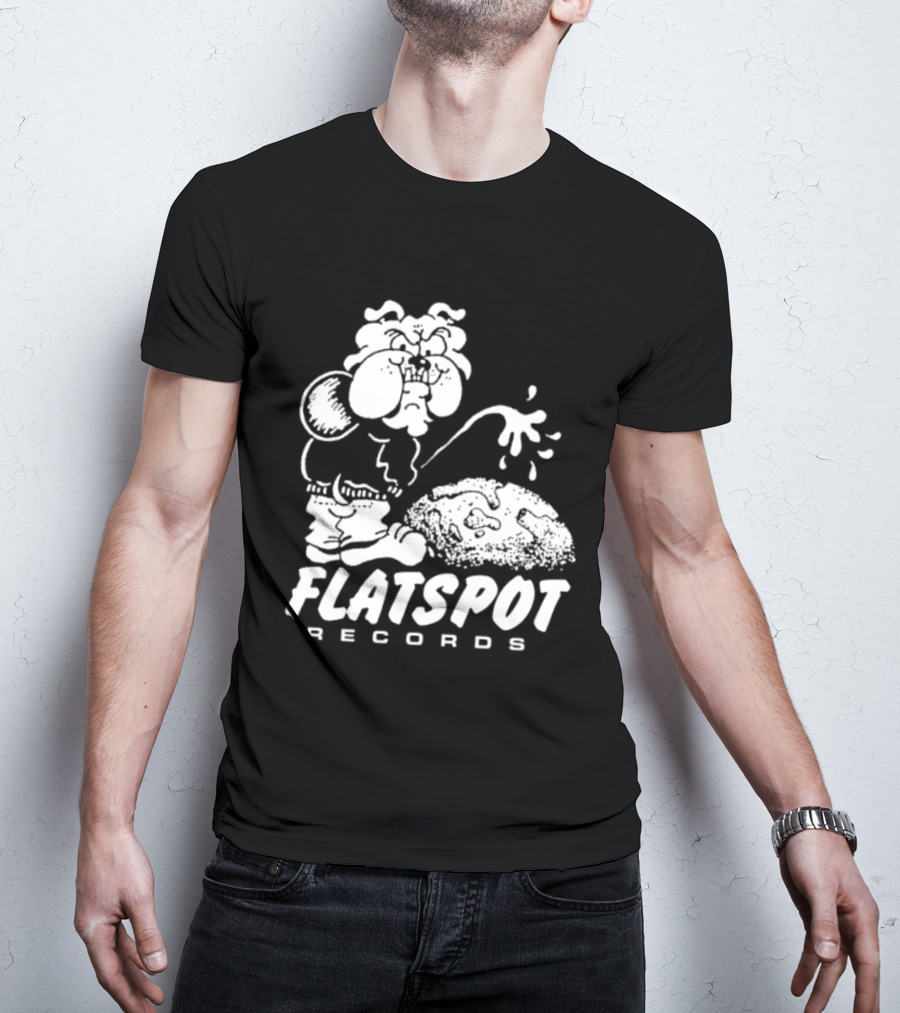 Flatspot Records Piss Off Character Graphic With Store Name T-Shirt