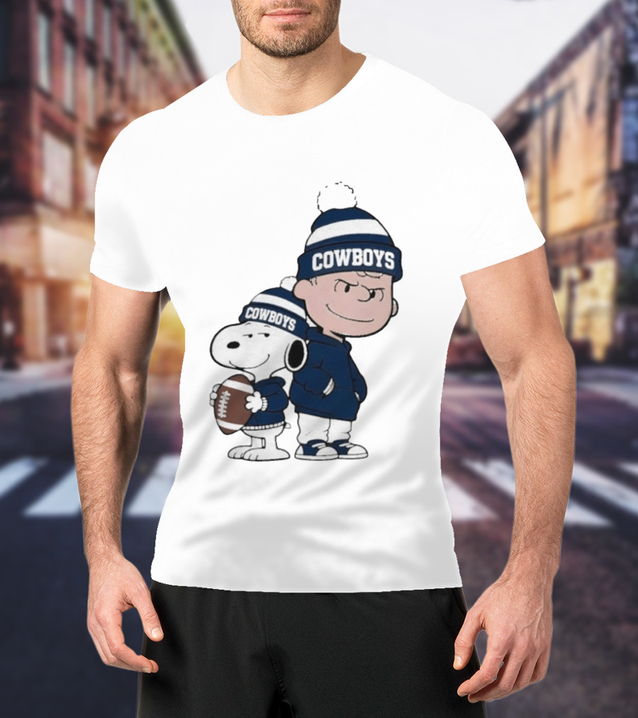 Snoopy Charlie Cowboys Football Fan T-Shirt