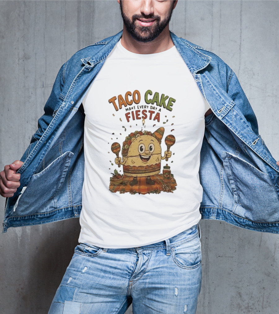Taco Cake Maraca Party Make Every Day A Fiesta T-Shirt