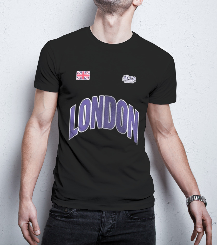 Jay Z London Pop Up Tottenham Hotspur Stadium Name And Number With Union Jack Flag T-Shirt