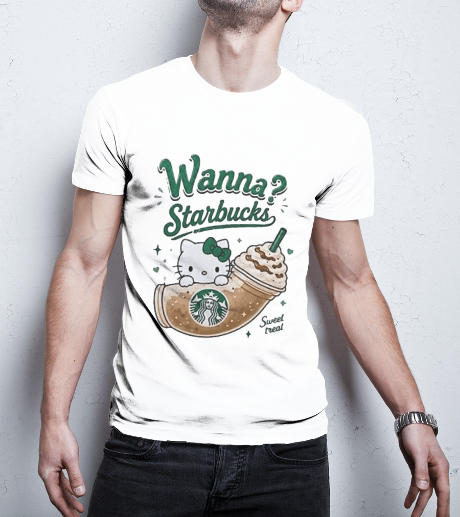 Wanna Starbucks Hello Kitty Sweet Treat T-Shirt