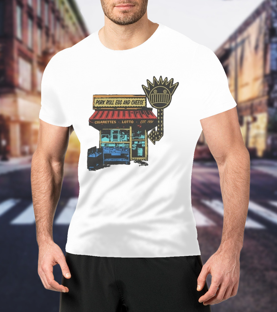 Ween Pork Roll Egg And Cheese Cigarettes Lotto 1991 Storefront T-Shirt