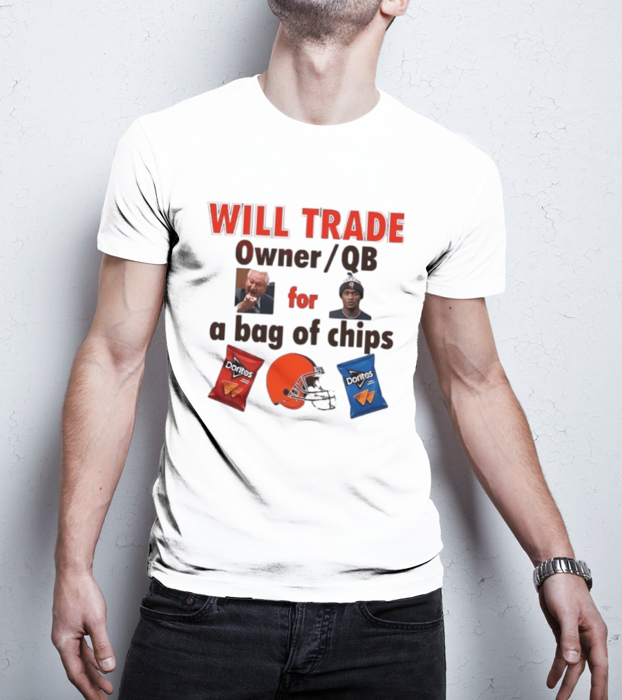 Will Trade Owner QB For Bag Of Chips Cleveland Browns Doritos Helmet T-Shirt