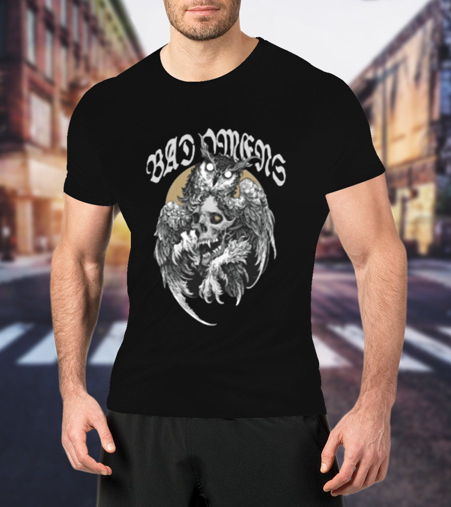 Bad Omens Dying To Love Gothic Owl Skull T-Shirt