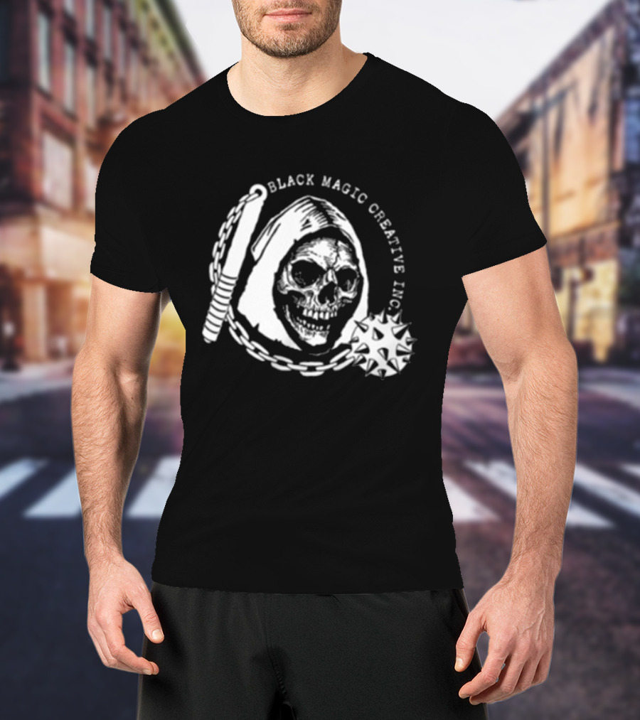 Black Magic Creative Inc Skull And Chain T-Shirt