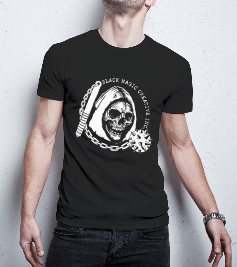 Black Magic Creative Inc Skull And Chain T-Shirt