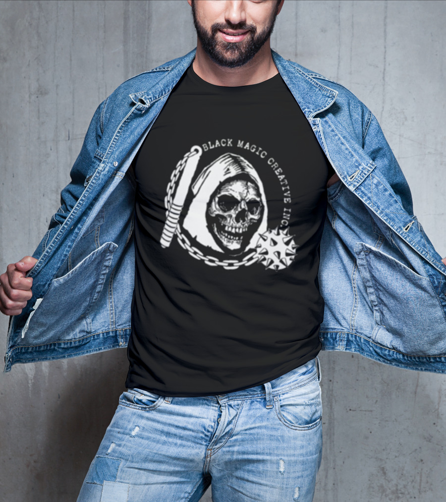Black Magic Creative Inc Skull And Chain T-Shirt