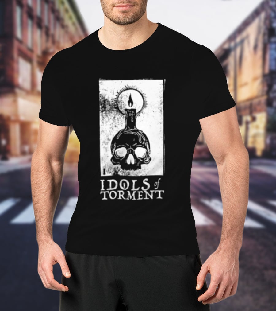 Black Magic Creative Store Idols Of Torment Skull Candle T-Shirt