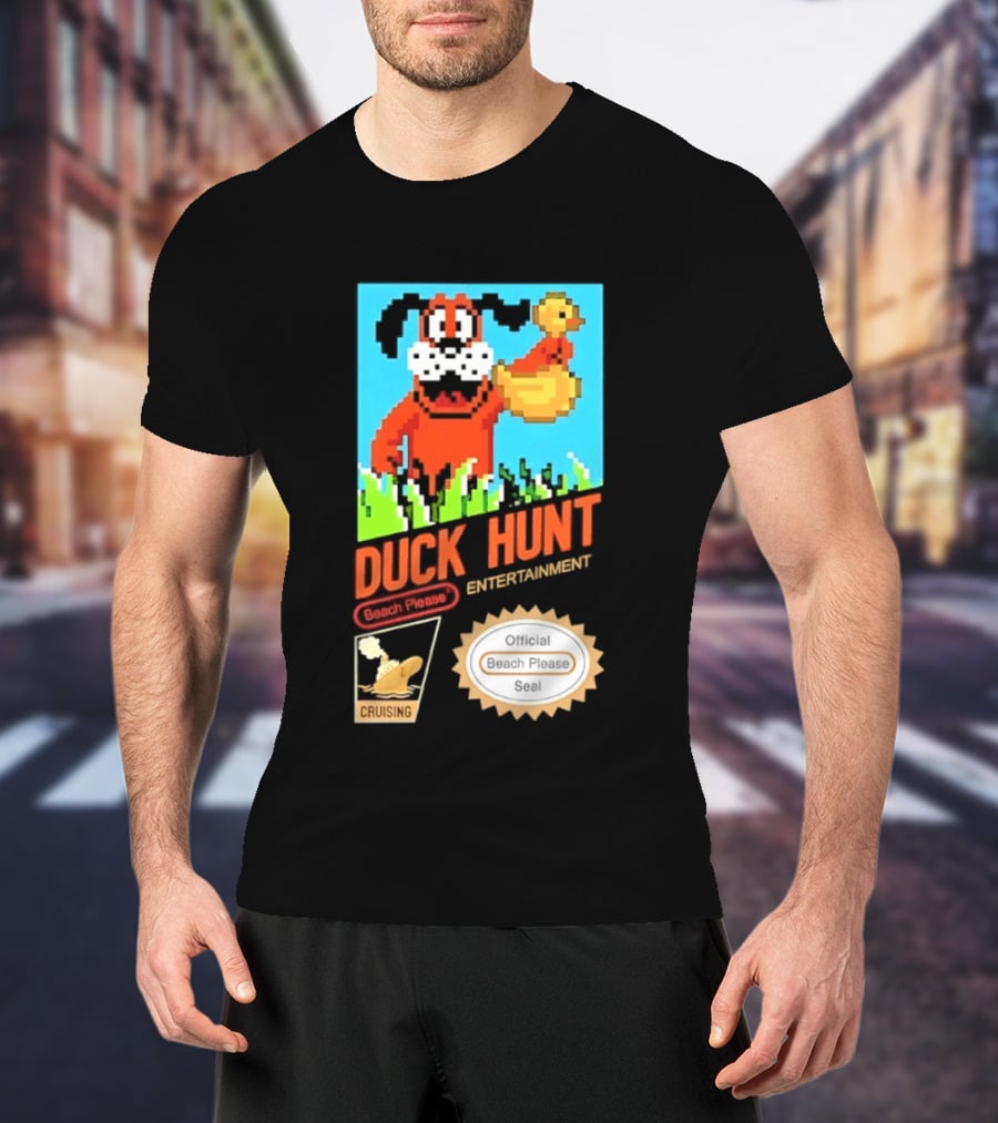 Duck Hunt Entertainment Beach Please Cruising Gaming T-Shirt