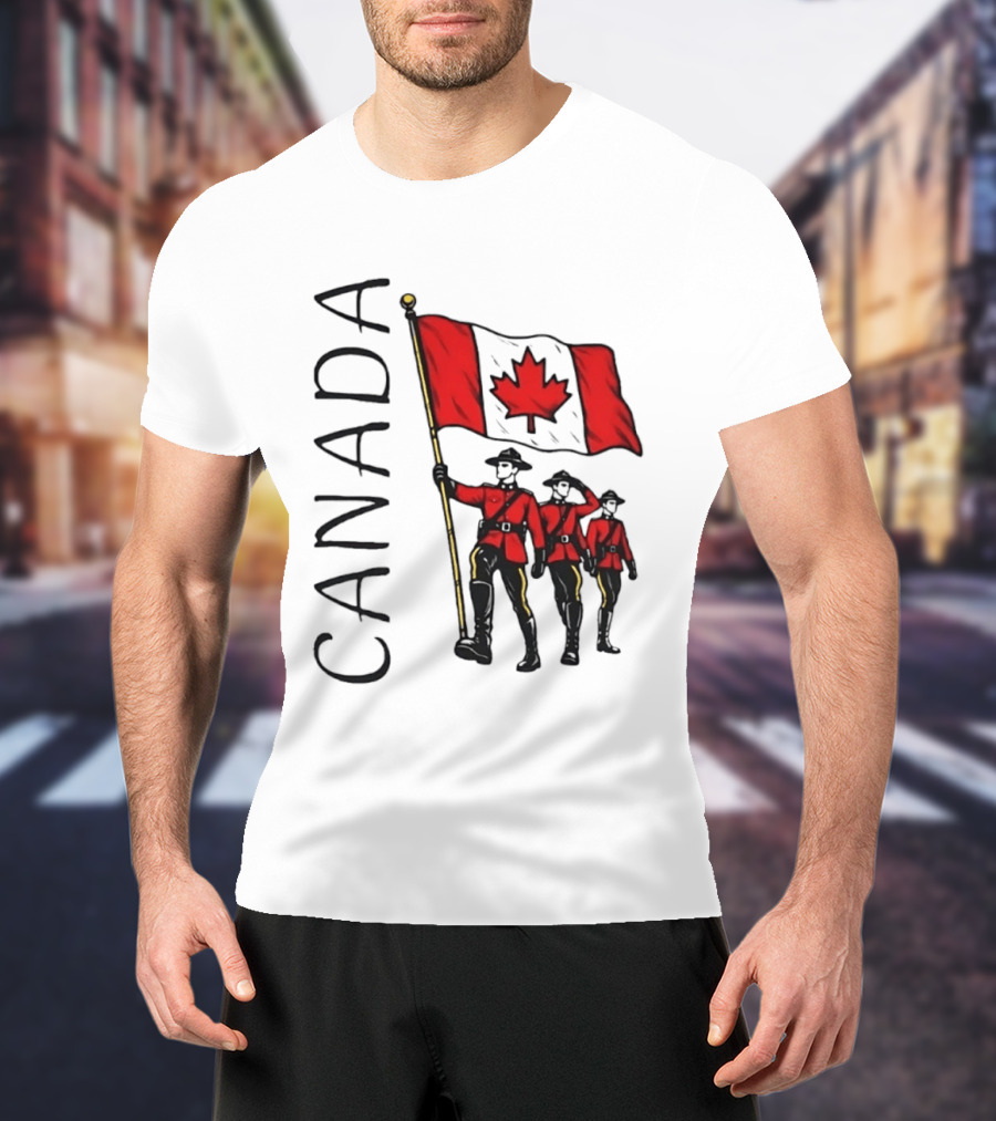 Canada Flag Royal Canadian Mounted Police Parade T-Shirt