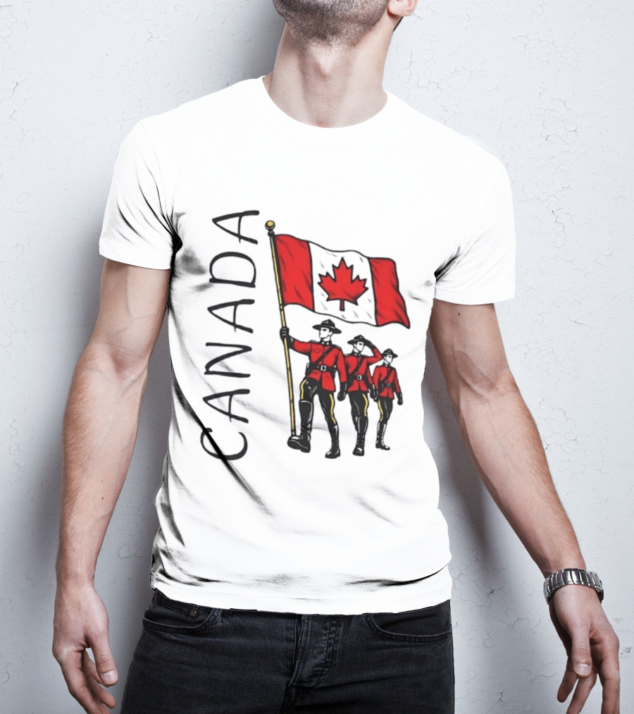 Canada Flag Royal Canadian Mounted Police Parade T-Shirt