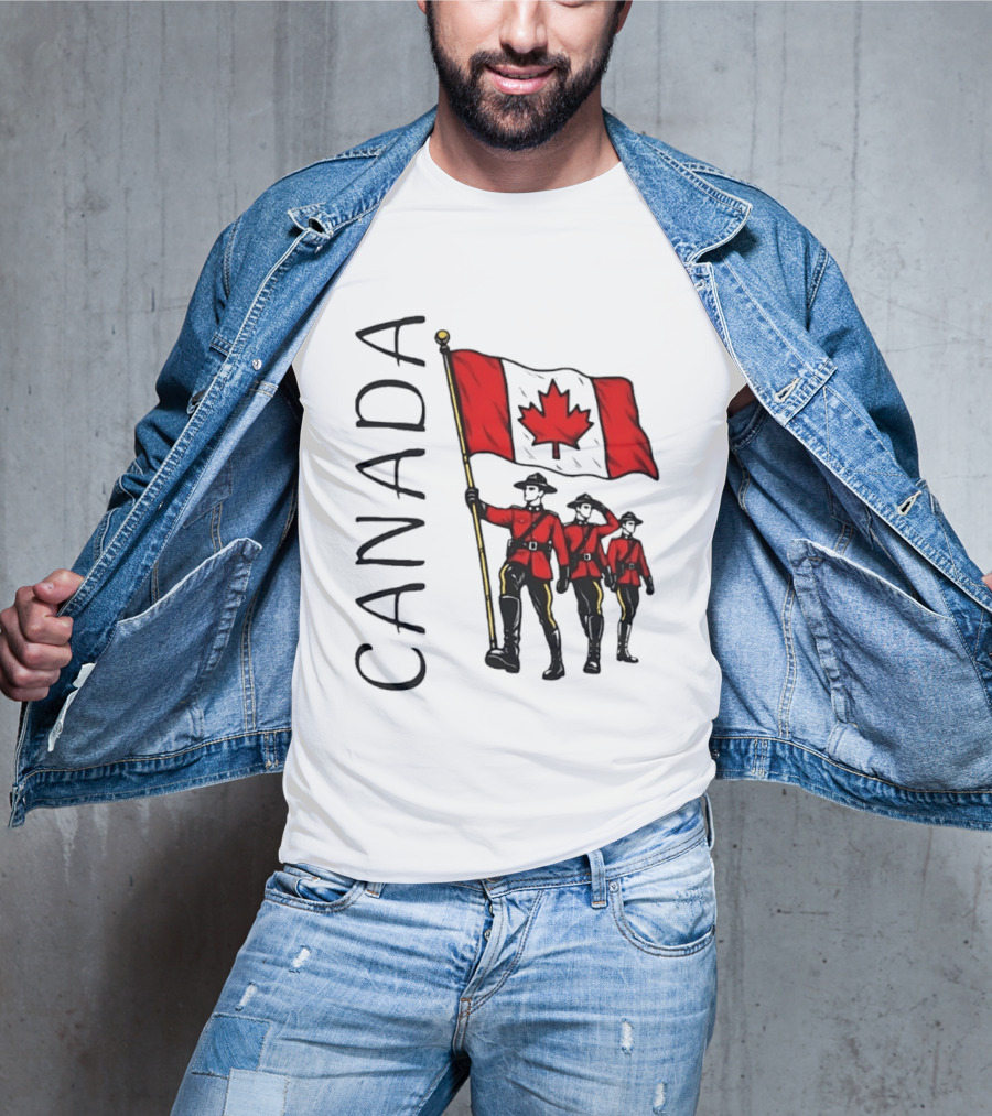 Canada Flag Royal Canadian Mounted Police Parade T-Shirt