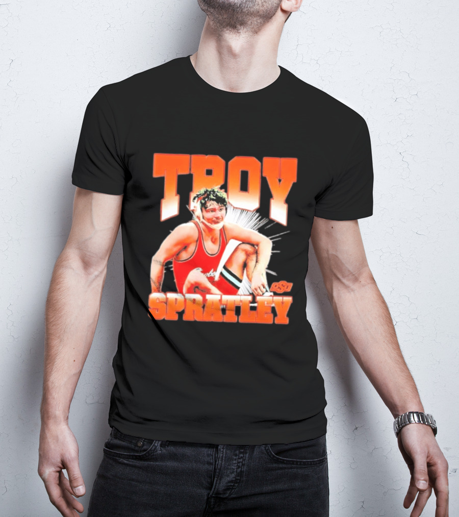 Troy Spratley OSU Oklahoma State Wrestling Player T-Shirt
