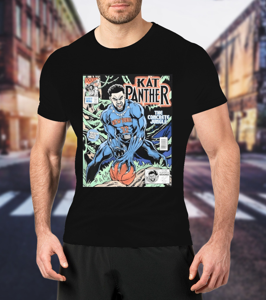 Kat Panther New York 32 The Concrete Jungle Comic Cover Booker Back Page T-Shirt