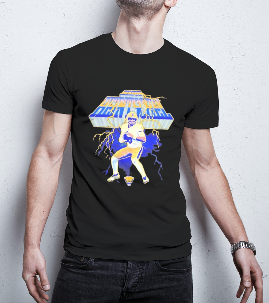 Pittsburgh Panthers NCAA Football Mason Heintschel Lightning T-Shirt