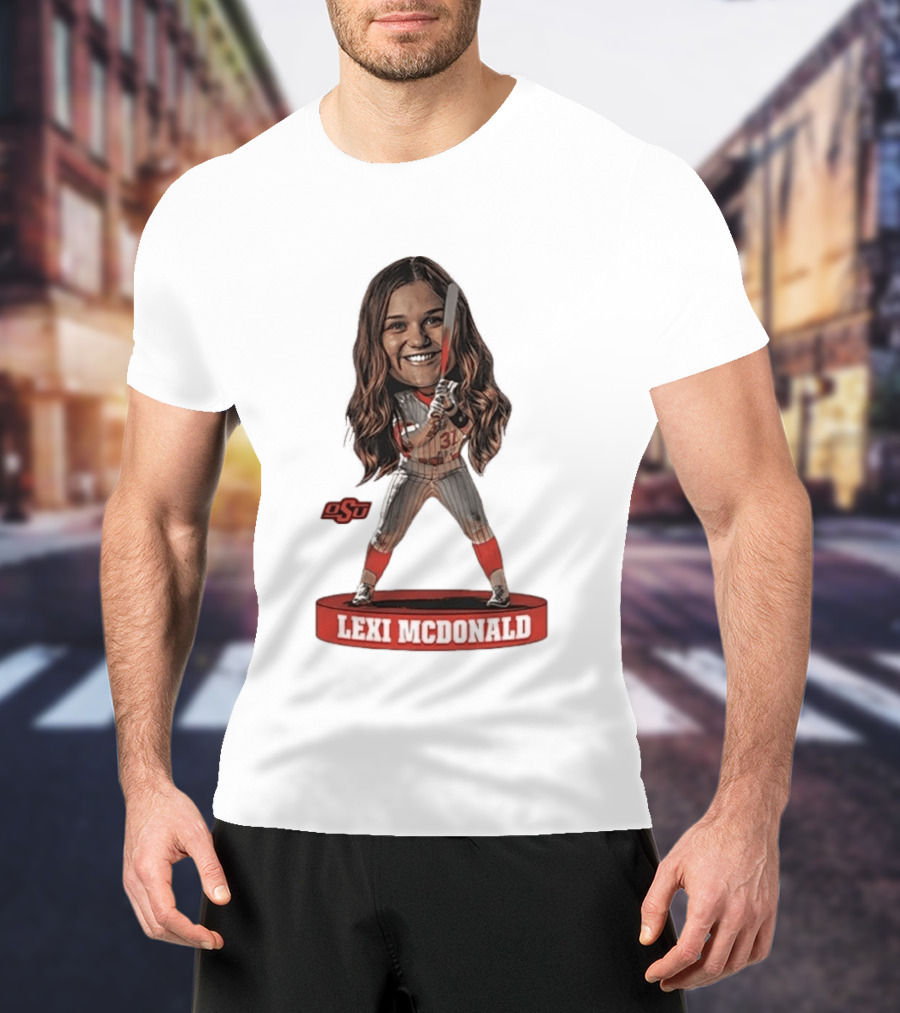 Lexi McDonald Oklahoma State Softball OSU Athlete Caricature T-Shirt