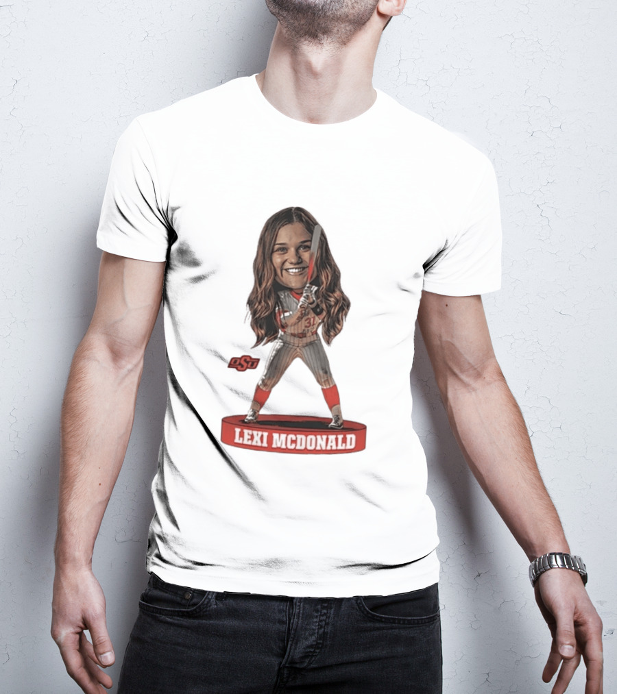 Lexi McDonald Oklahoma State Softball OSU Athlete Caricature T-Shirt