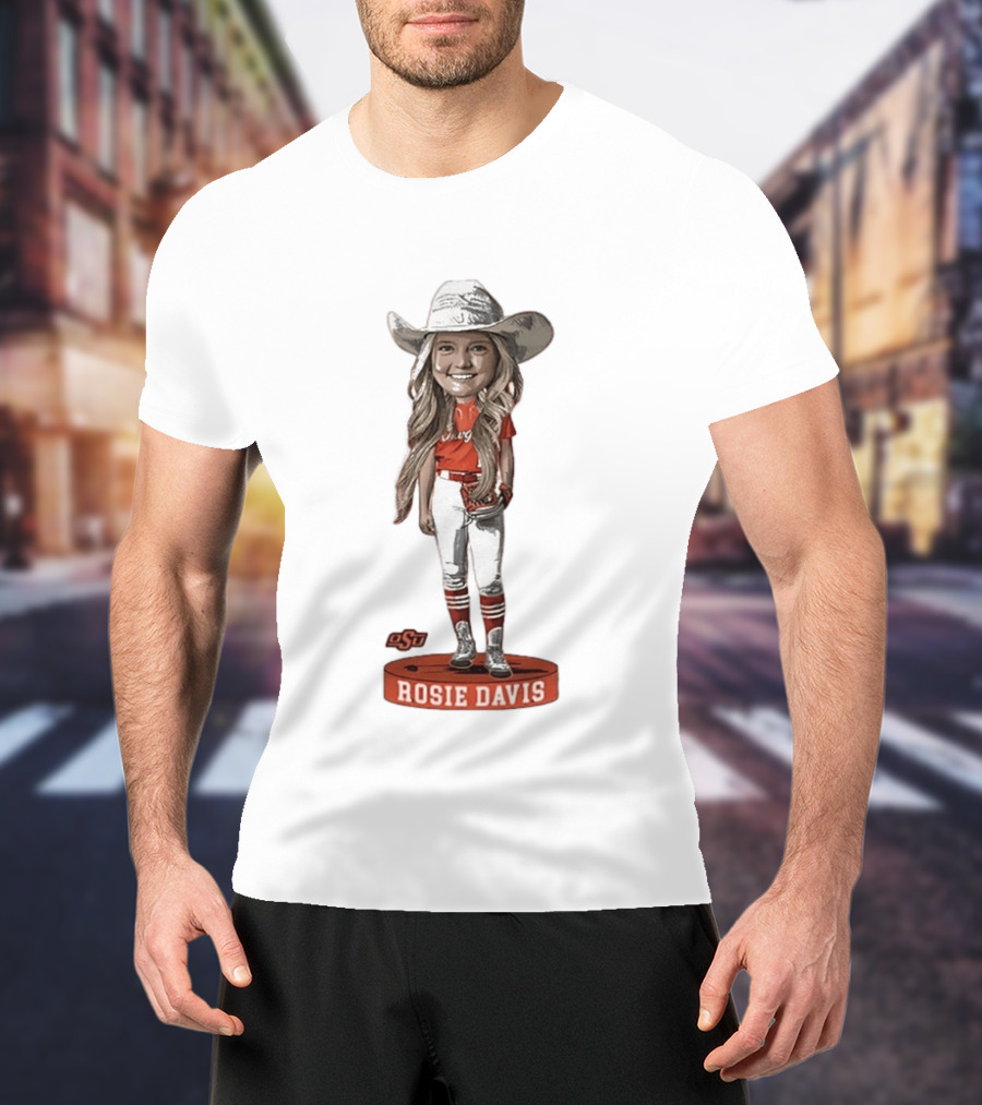 Rosie Davis Oklahoma State Softball Player Caricature OSU Team Spirit T-Shirt