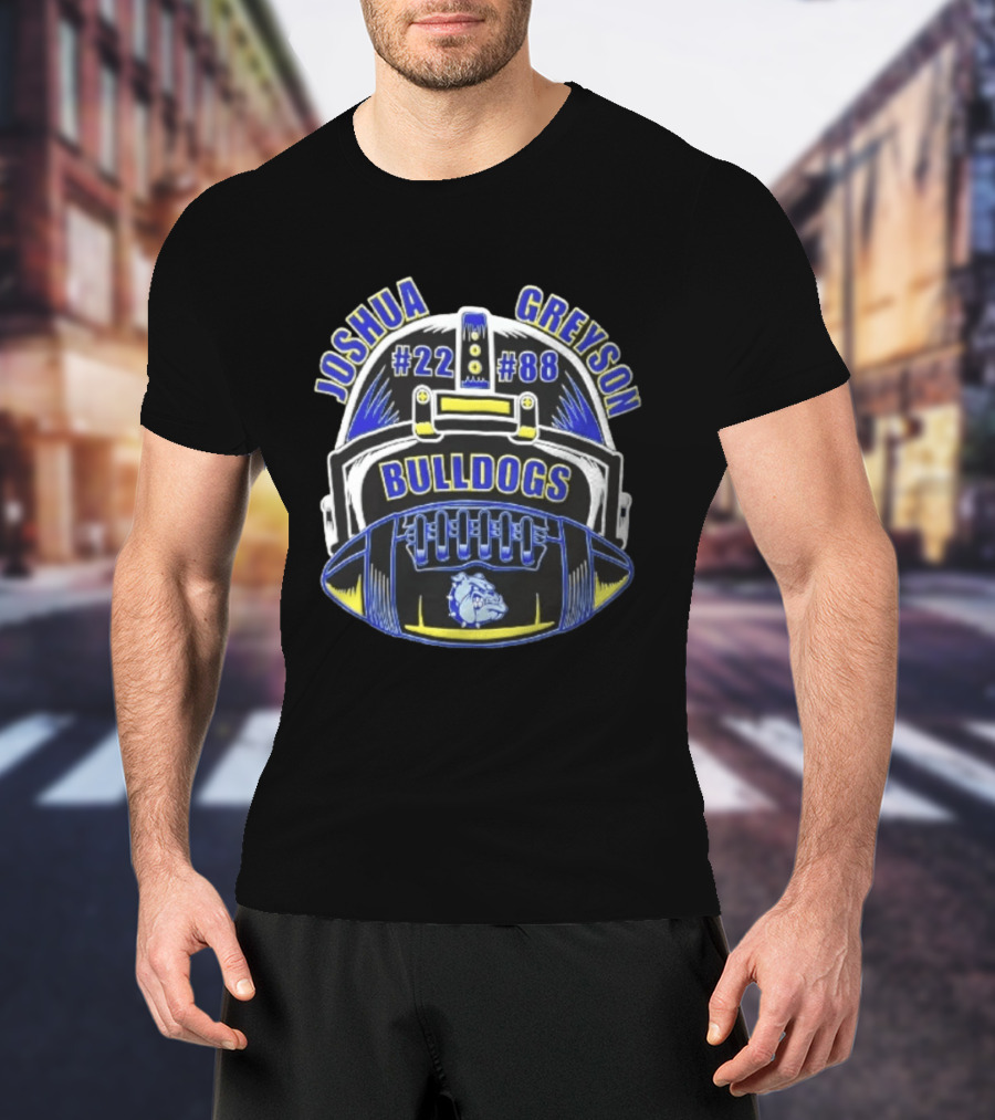 Joshua Greyson Bulldogs Football Helmet #22 #88 T-Shirt