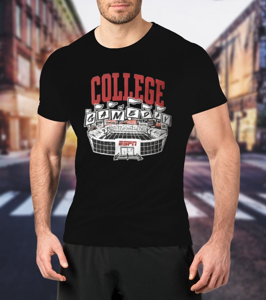ESPN College GameDay Stadium Flags And Field T-Shirt