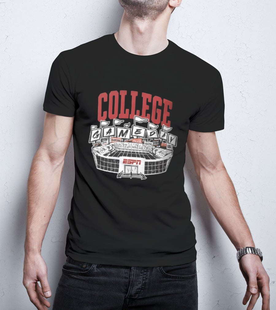 ESPN College GameDay Stadium Flags And Field T-Shirt