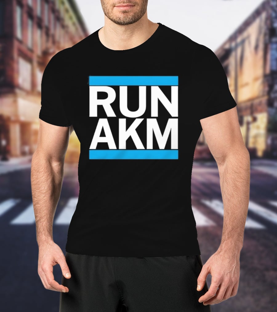 RUN AKM Streetwear Bold Typography Fashion T-Shirt