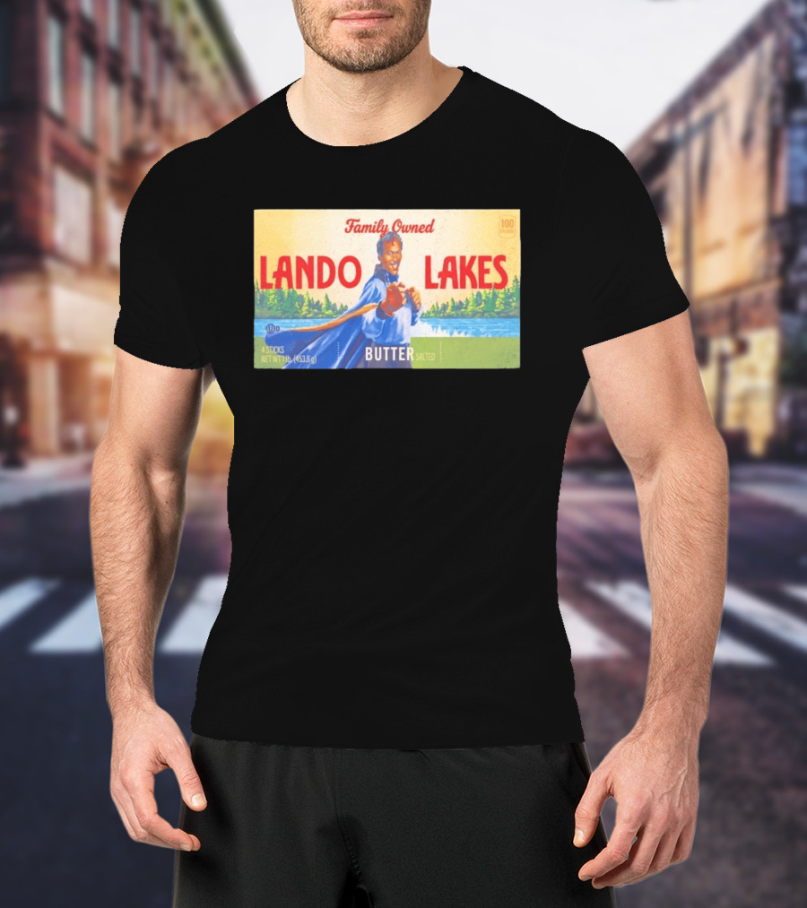 Family Owned Lando Lakes Butter Star Wars Mashup T-Shirt