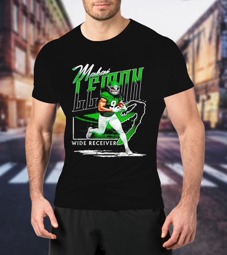 Makai Lemon New York Jets Wide Receiver 9 Football T-Shirt