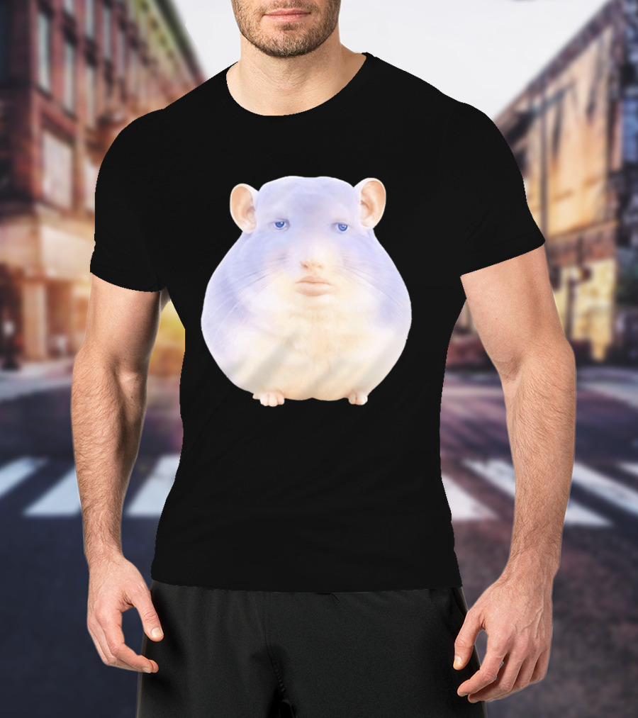 Surreal Chinchilla Human Face Hybrid Expression T-Shirt