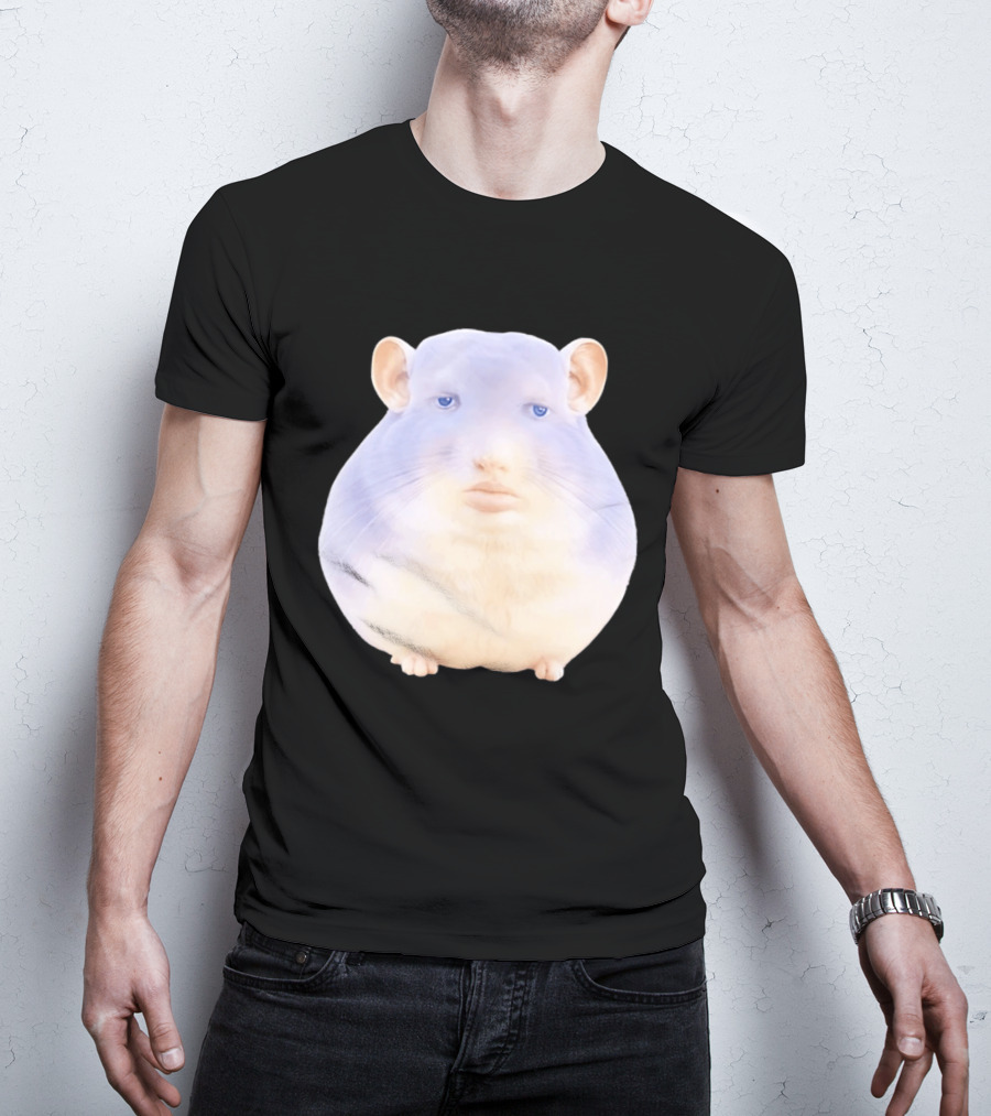 Surreal Chinchilla Human Face Hybrid Expression T-Shirt