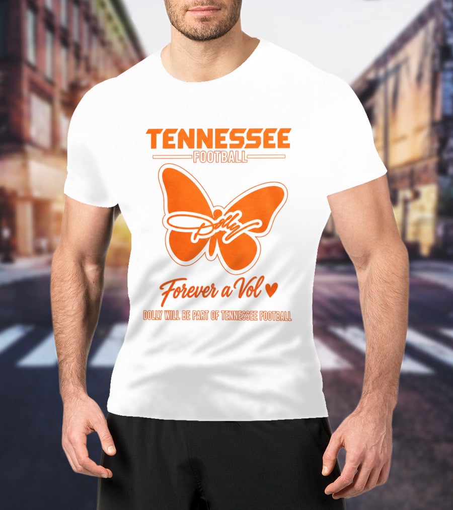 Tennessee Football Dolly Parton Forever A Vol Butterfly T-Shirt