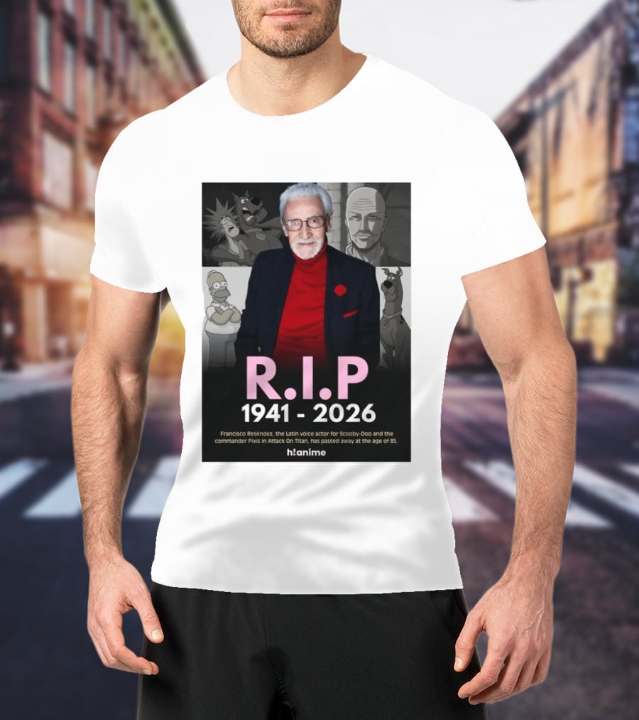 RIP Francisco Reséndez 1941 2026 Scooby Doo Attack On Titan Voice Actor Memorial T-Shirt
