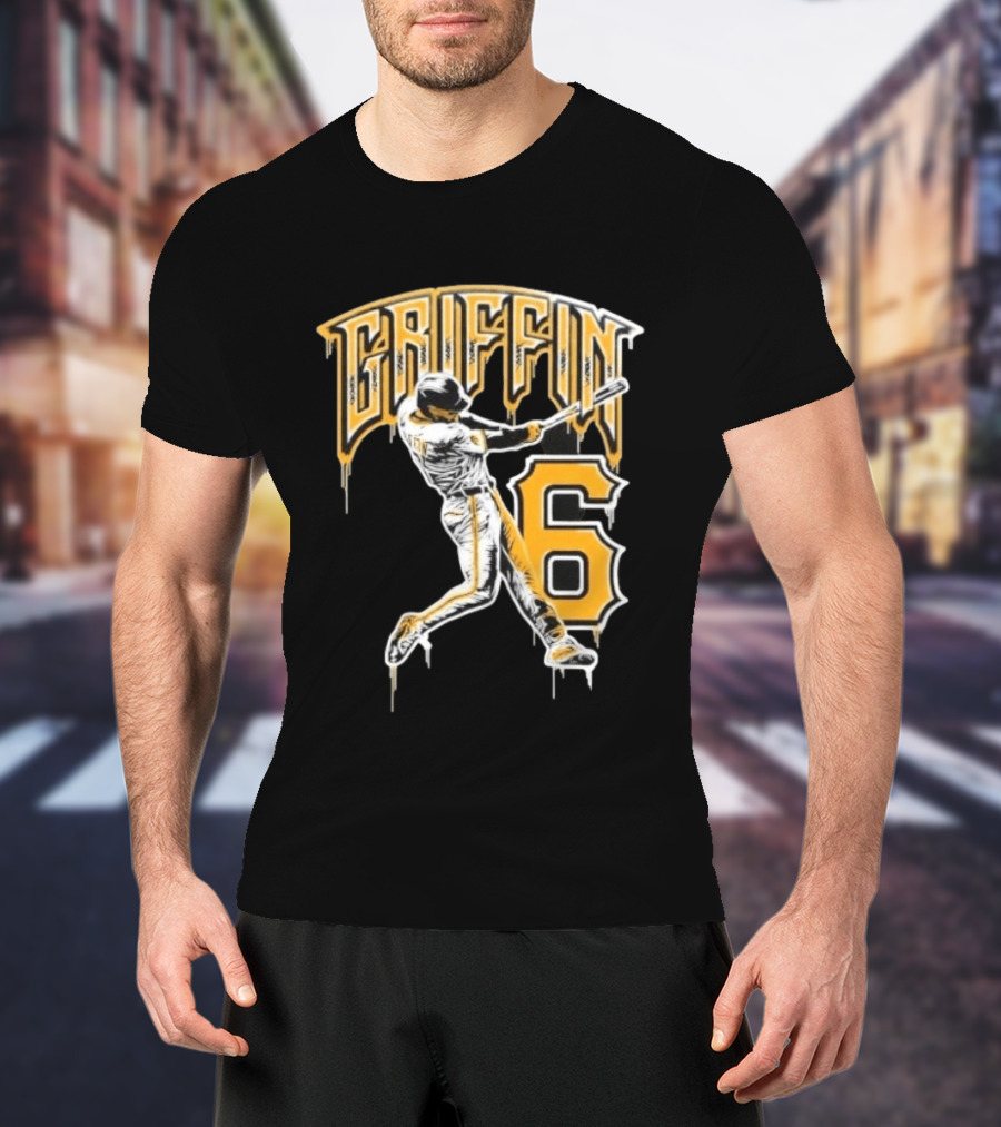 Konnor Griffin 6 Batting Baseball Pittsburgh Pirates T-Shirt